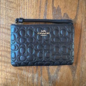 COACH Black Sparkly zipper wallet/purse NWT